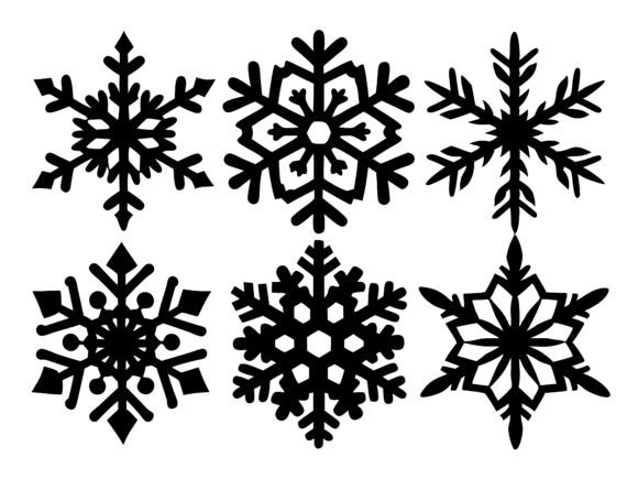 Black Silhouette Snowflake Vector Review