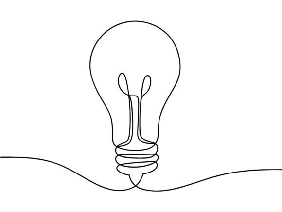 Continuous One Line Art Idea Light Bulb Review