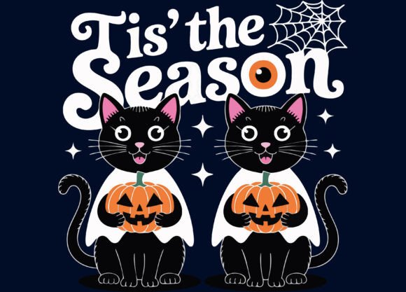Cute Halloween Cats with Pumpkins: A Designer's Stitch Test