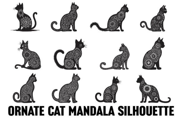 Decorative Mandala Cats Vector Set Review