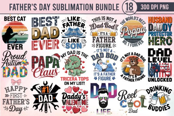 Father s Day Sublimation Bundle PNG Review