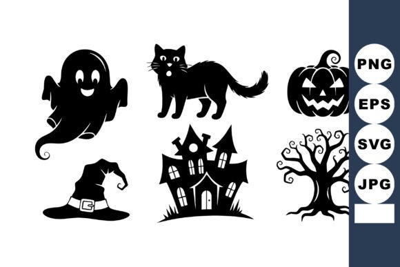 Halloween Icons Black Silhouettes Review
