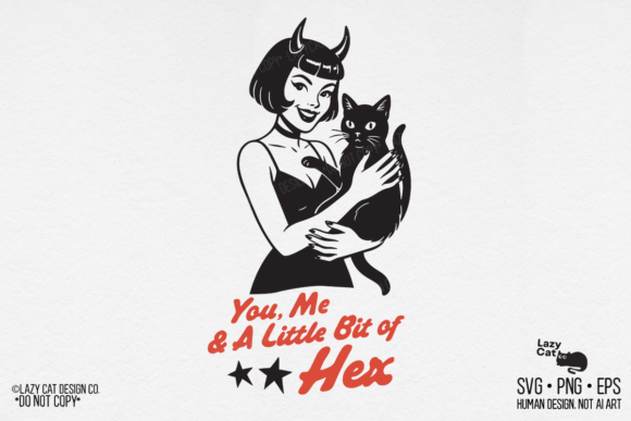 Halloween Pin-up Girl Cat SVG PNG Review