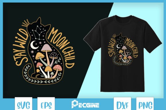 Mystical Stay Wild Moon Child Cat SVG Review