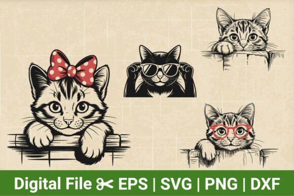 Peeking Cat SVG Bundle, Floral Cat: A Designer's Review