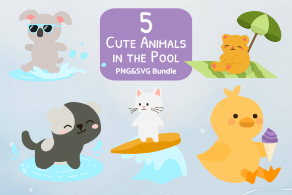 Splashing Animal Friends: A Designer's Take on Summer Embroidery