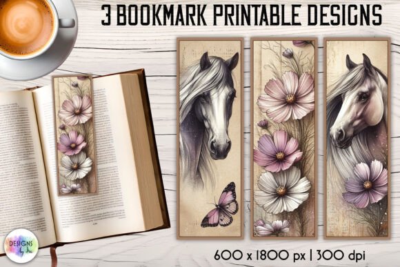 Vintage Bookmarks with Flowers and Horse Review